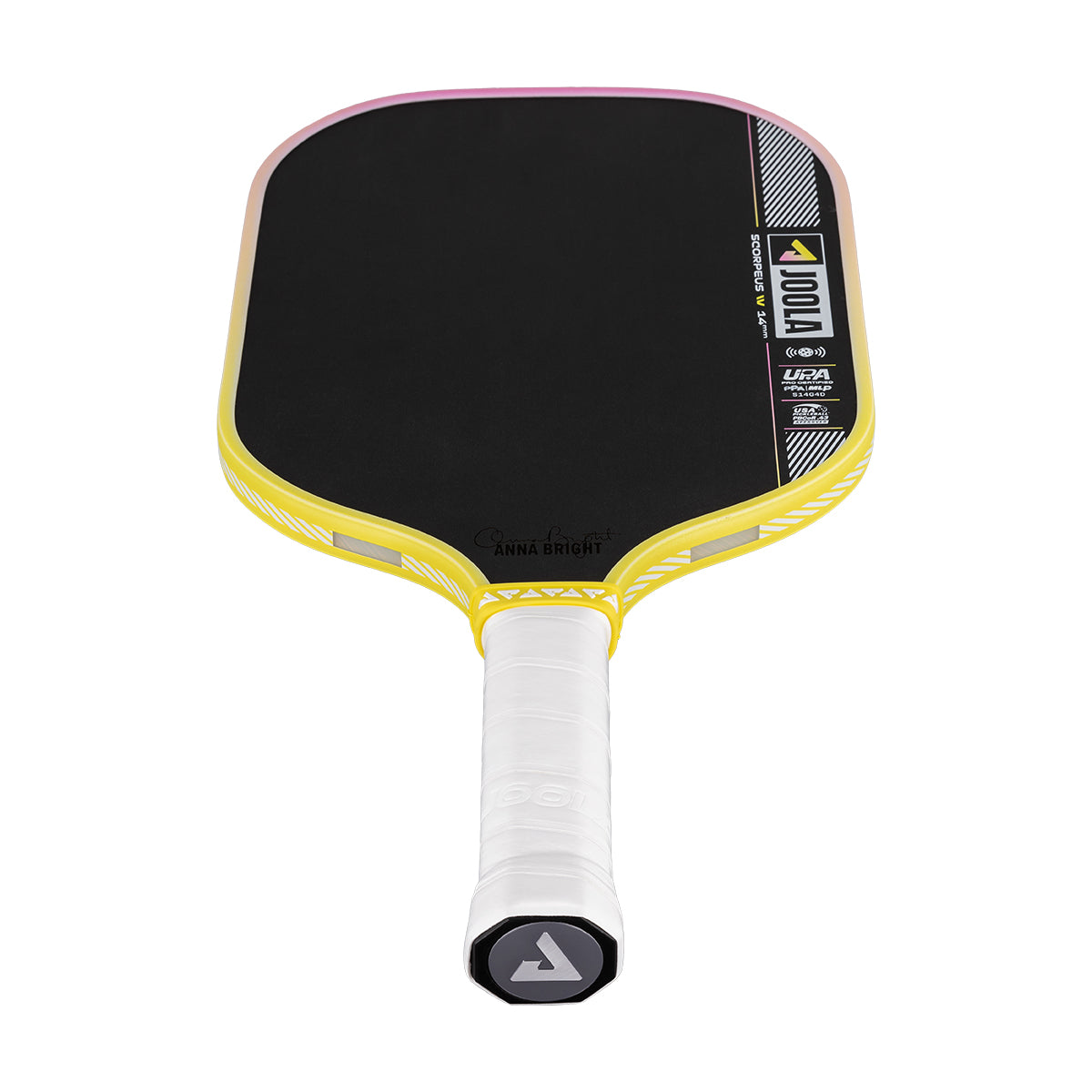 JOOLA Anna Bright Scorpeus Pro IV 14mm Pickleball Paddle - Guava Rush