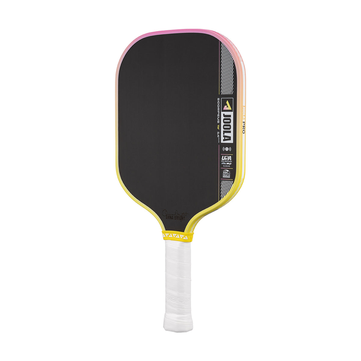 JOOLA Anna Bright Scorpeus Pro IV 14mm Pickleball Paddle - Guava Rush