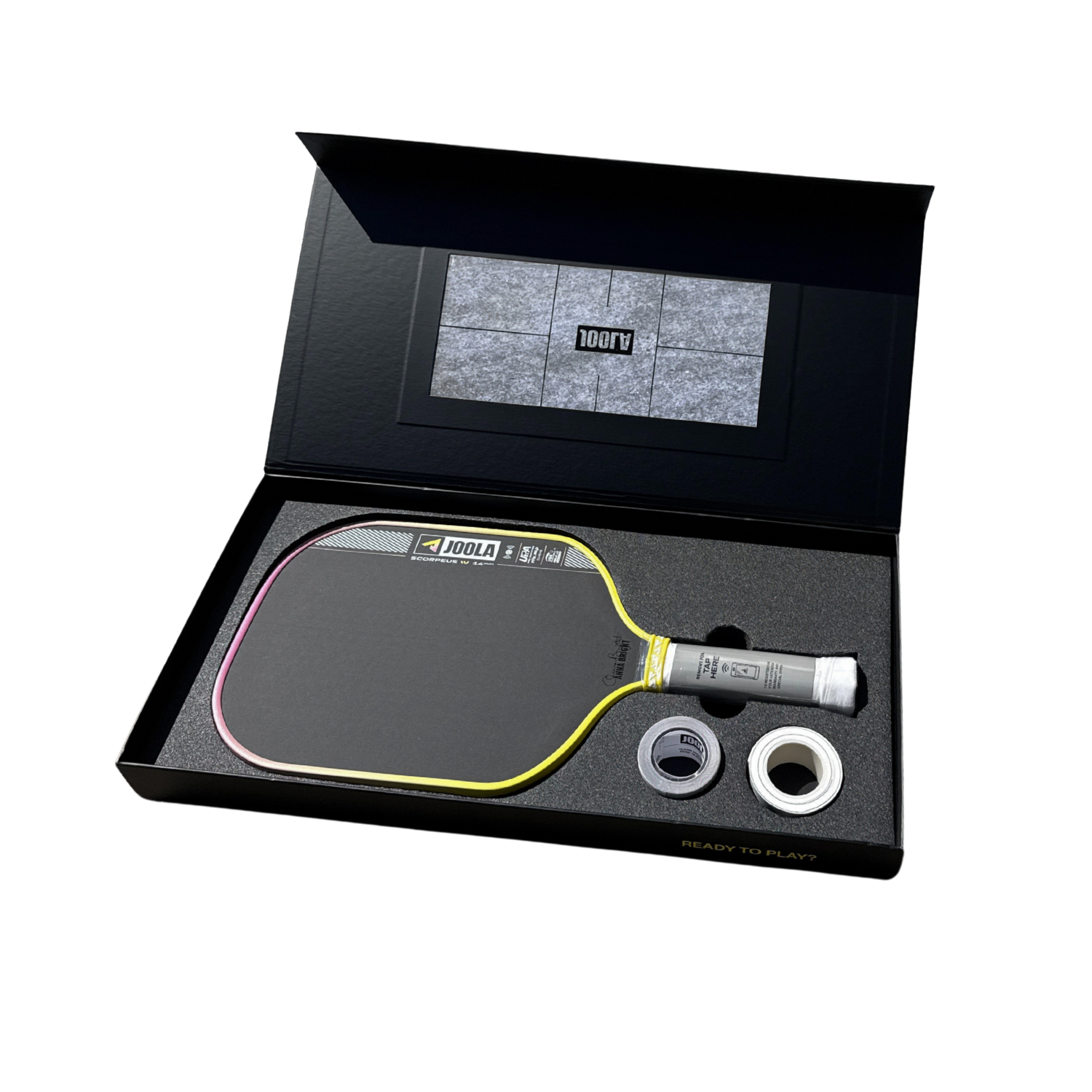 JOOLA Anna Bright Scorpeus Pro IV 14mm Pickleball Paddle - Guava Rush