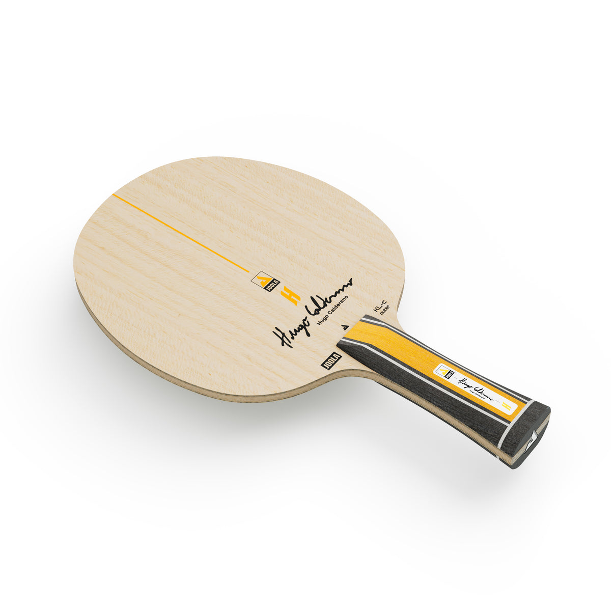 JOOLA Hugo Calderano table tennis blade with natural wood finish and signature branding