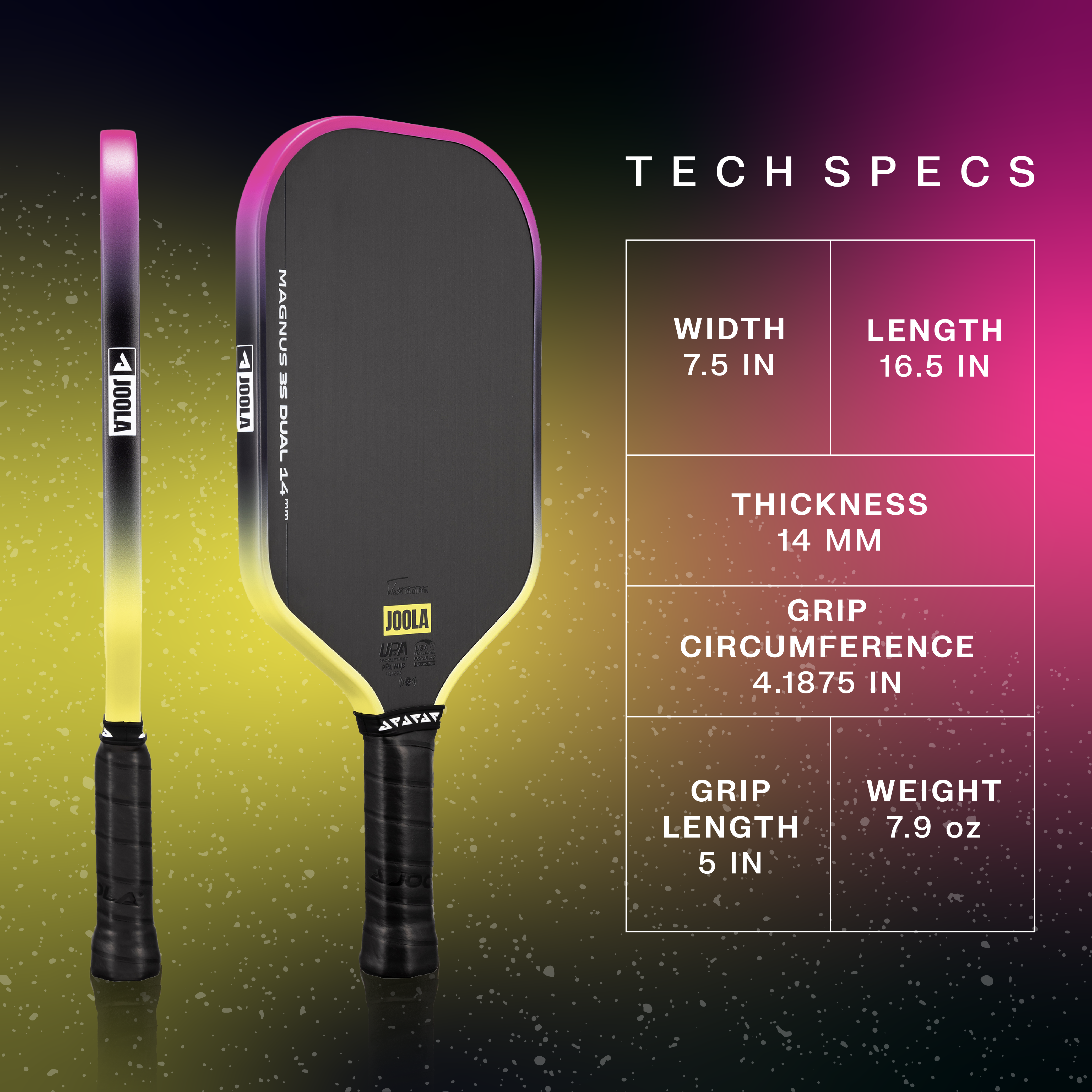 JOOLA Tyson McGuffin Magnus 3S Dual 14mm Pickleball Paddle