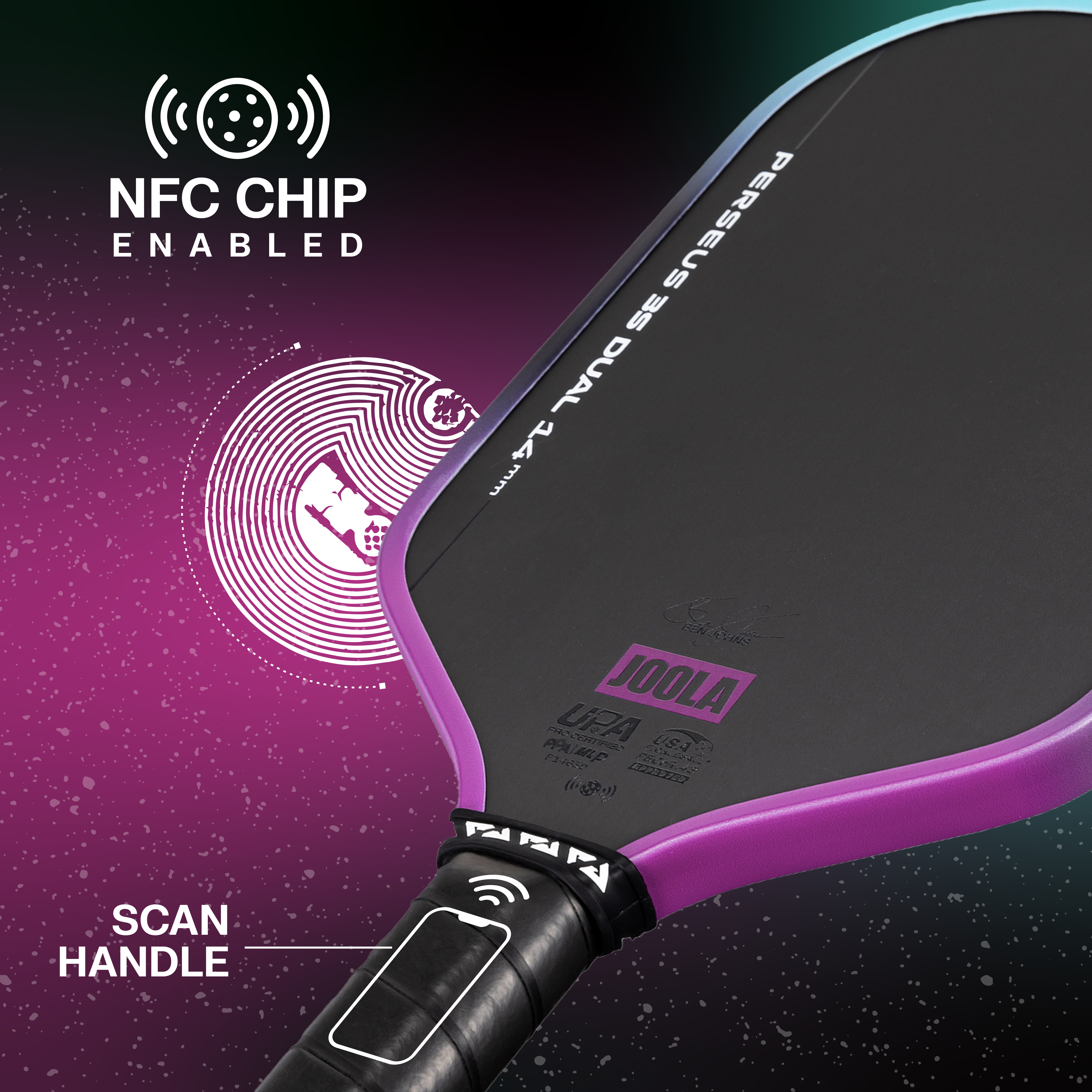 JOOLA Ben Johns Perseus 3S Dual 14mm Pickleball Paddle