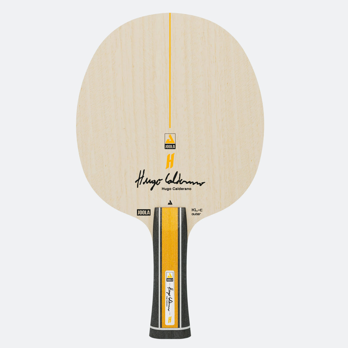 JOOLA Hugo Calderano KL-C Outer table tennis blade with signature and yellow accents