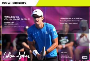 Win a Signed Collin Johns Paddle – JOOLA Giveaway!