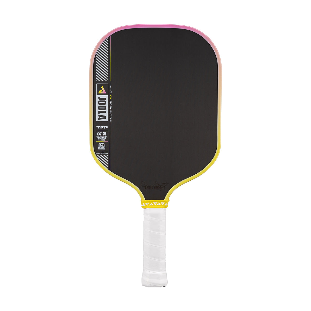 JOOLA Anna Bright Scorpeus Pro IV 14mm Pickleball Paddle - Guava Rush