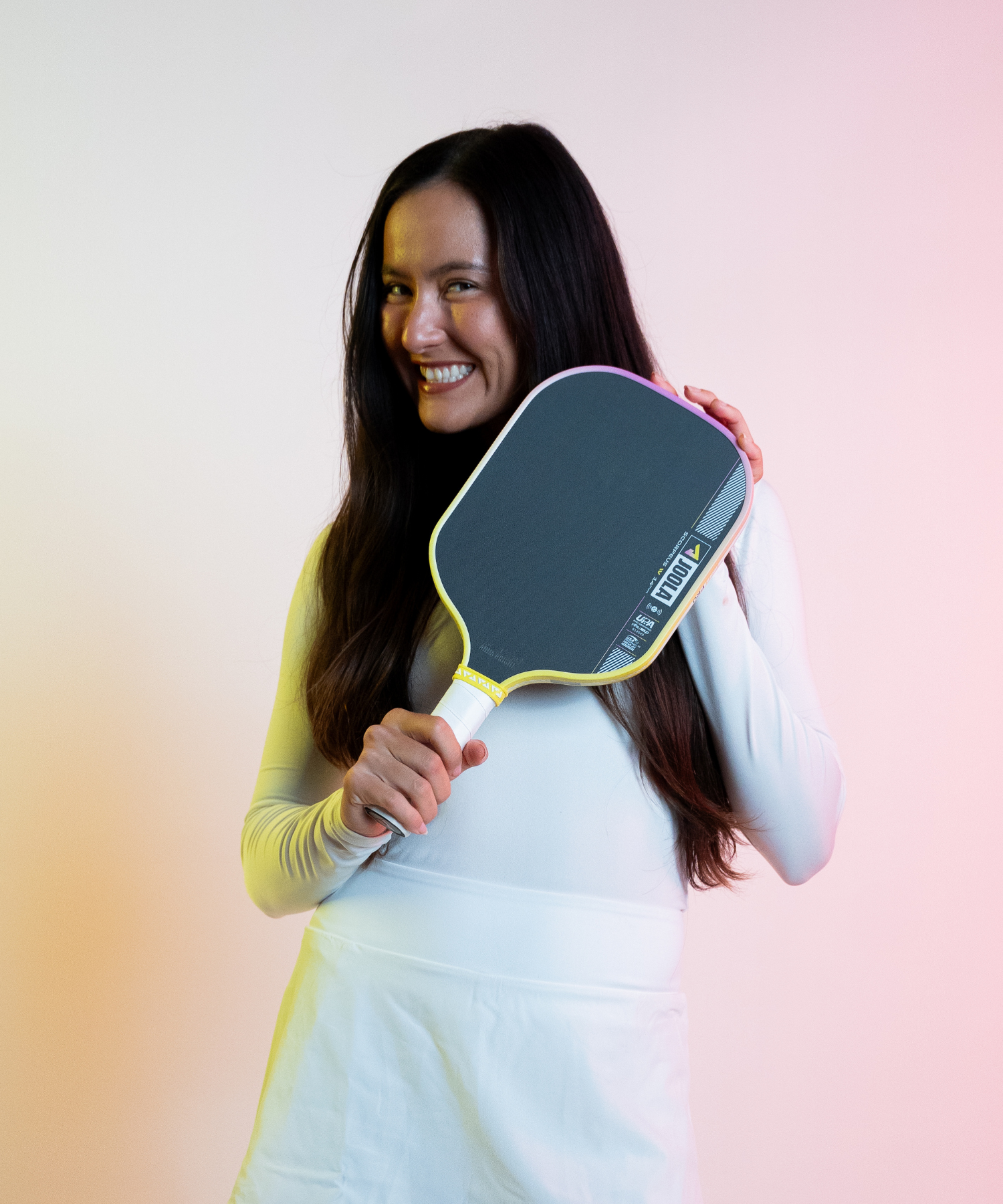 JOOLA Anna Bright Scorpeus Pro IV 14mm Pickleball Paddle - Guava Rush