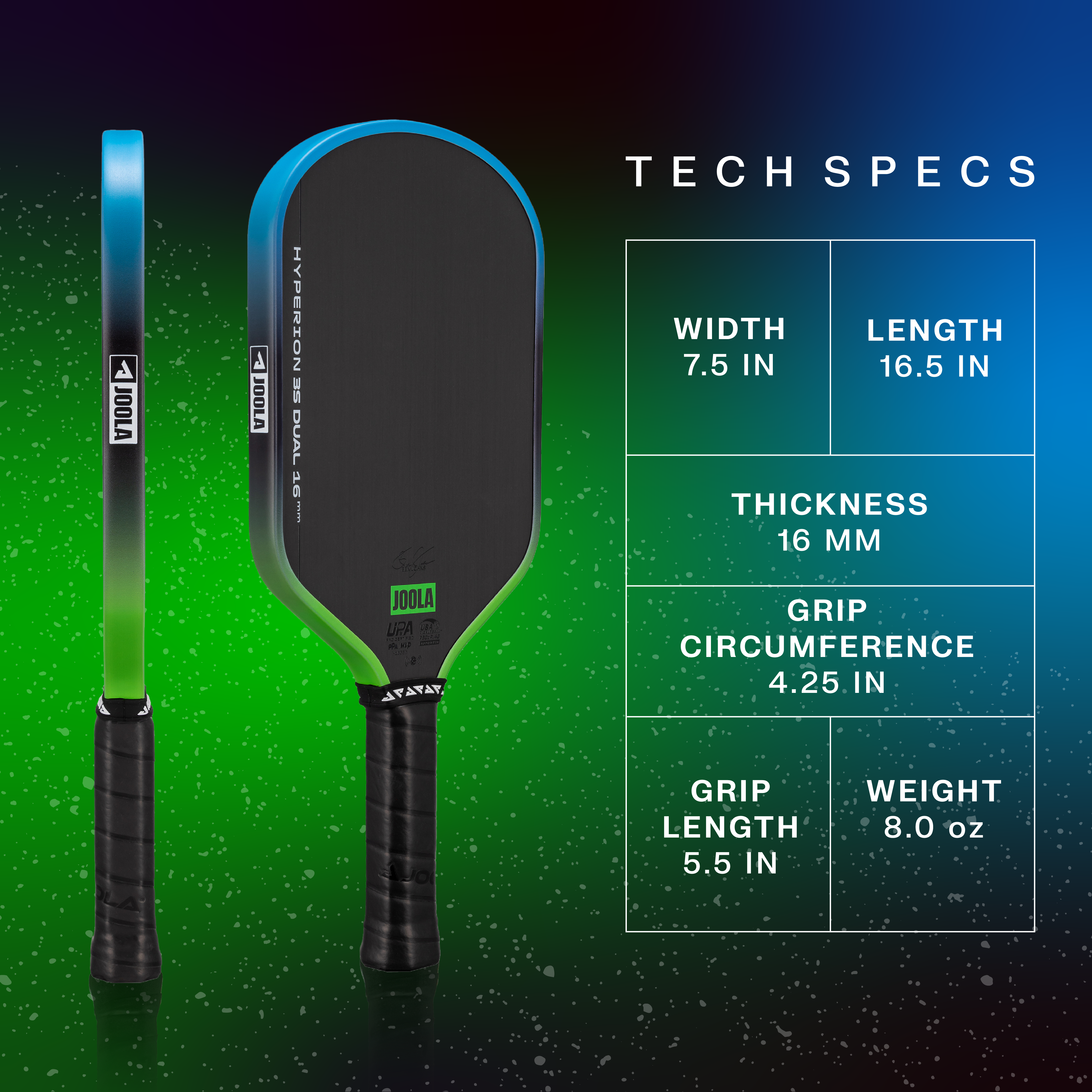 JOOLA Ben Johns Hyperion 3S Dual 16mm Pickleball Paddle
