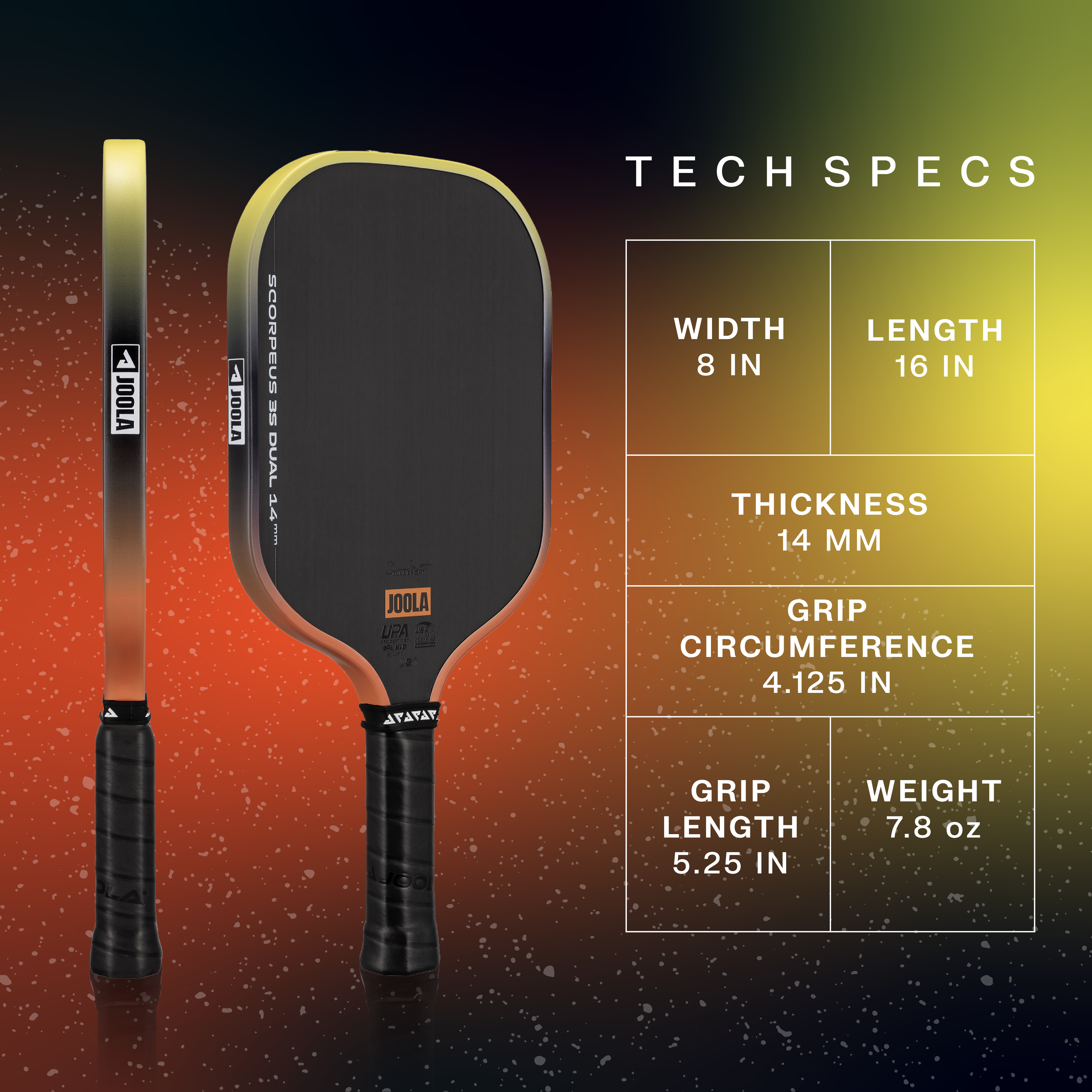 JOOLA Anna Bright Scorpeus 3S Dual 14mm Pickleball Paddle