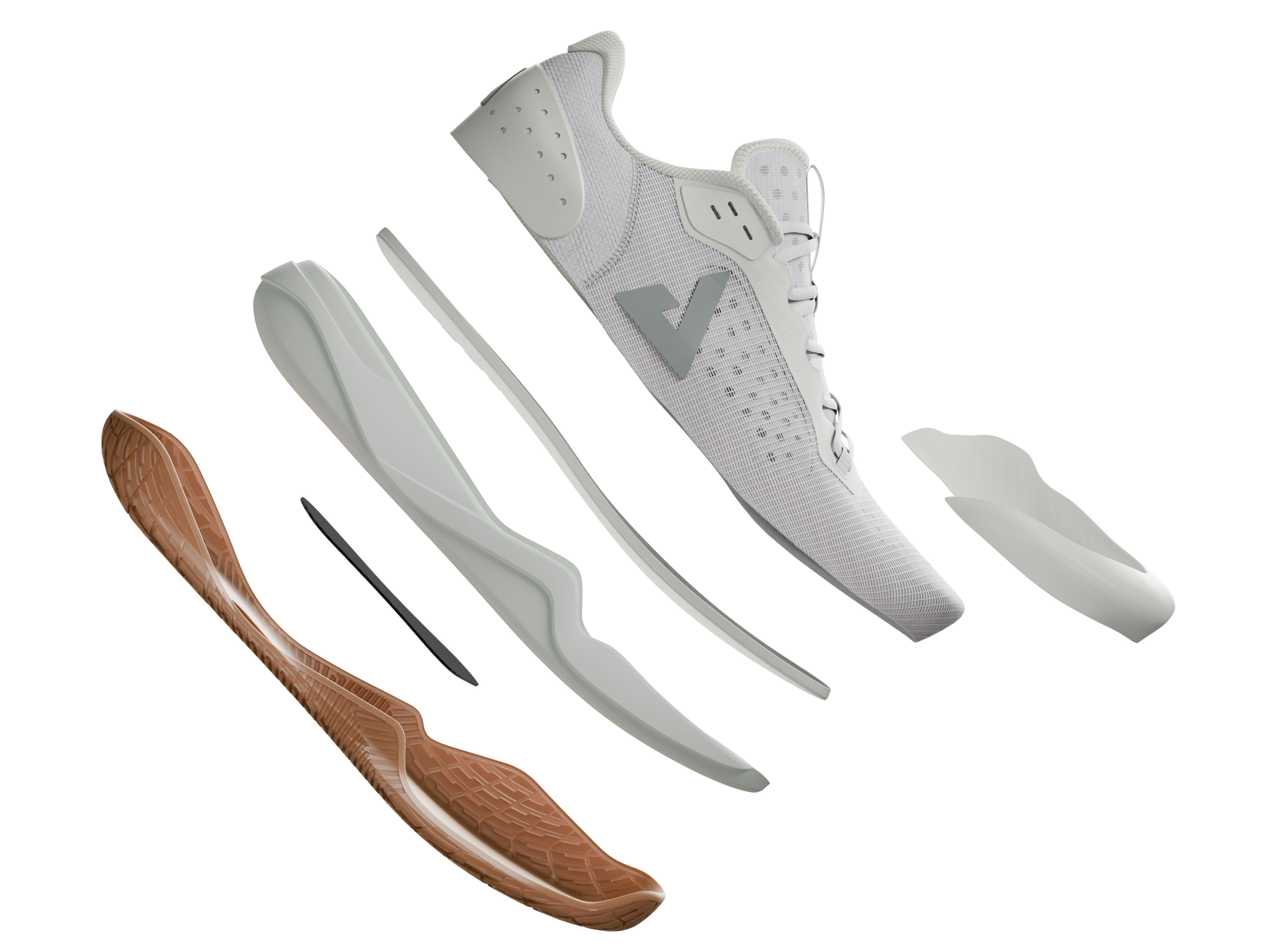 Layered shoe illustration